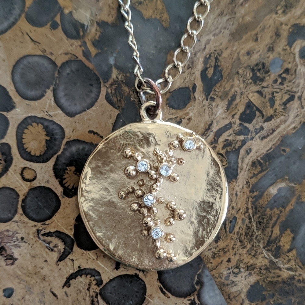 American Eagle Gold Pendant & Long Necklace (30")